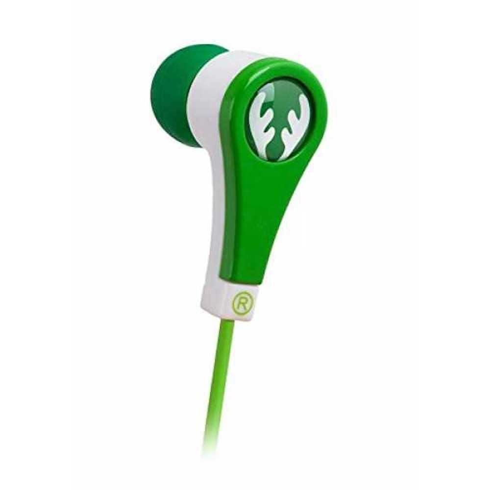 iFrogz (IF-ANE-DER) Wired Earbuds Safe Volume Limiting, In-Ear Design, Tangle-Free Cable, Comfortable Fit for Kids and Adults Green
