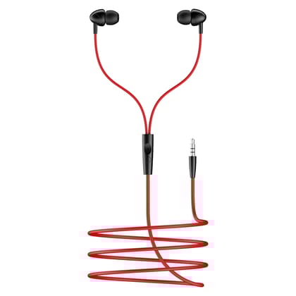 boAt 2025 Launch Bassheads 211 Wired Earphones with 10mm Drivers, Signature Sound, in-Line Microphone, 3.5mm Jack, Voice Assistant & 120cm Cables (Raging Black)