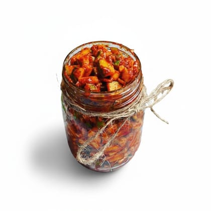 Traditional Mango Pickle - 1 kg - One glass jar containing 1kg mango pickle