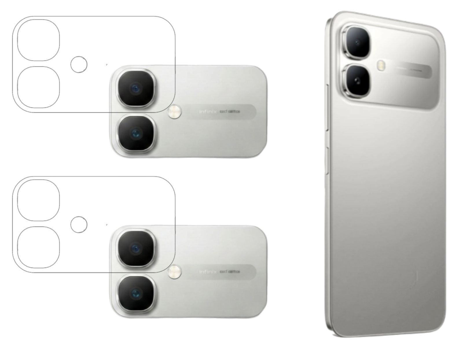 ISAAK Back Camera Lens Protector compatible for Infinix Smart 20 (Pack of 2)