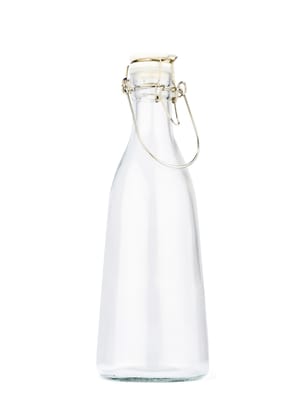 NATURALLY YOURS 1000 ml Glass Bottle with Ceramic Lid | Round Airtight Storage NATURALLY YOURS 1000 ml Glass Bottle with Ceramic Lid | Round Airtight Storage