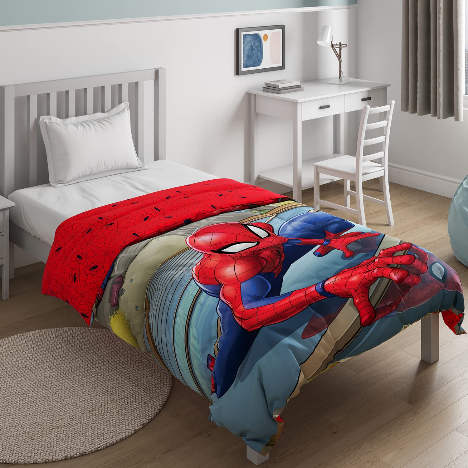 DDECOR - Kids Economy Collection 100% Cotton Conversational Pattern 136TC Single Quilt|152 CM X 229 CM| - Blue