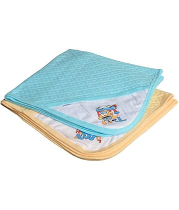 CATCUB Multi-Colour Polyester Towel cum blanket ( 72 cm × 72 cm 2 pcs )