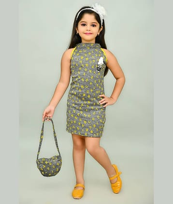 JCT DRESSES Crepe Dress For Baby Girls ( Pack of 1 , Grey )