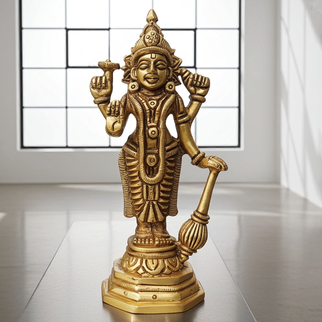 Brass Showpiece Laxmi Ji God Idol Statue (BSMAS1250 A)