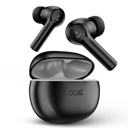 boAt Airdopes Supreme | Wireless Earbuds with 50 Hours Playback, AI ENx™ with Wind Noise Reduction, Cinematic Spatial Audio Classic Black
