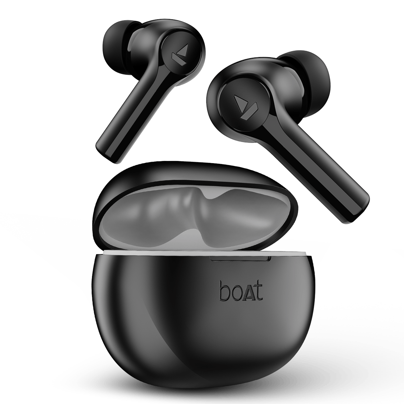 boAt Airdopes Supreme | Wireless Earbuds with 50 Hours Playback, AI ENx™ with Wind Noise Reduction, Cinematic Spatial Audio Classic Black