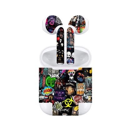 Airpods Hollywood Stickers Skin (only cover/केवल कवर) Airpods Hollywood Stickers Skin