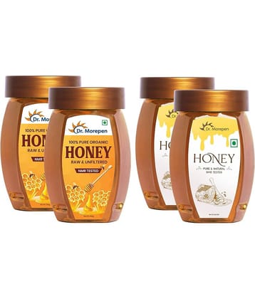 Dr. Morepen Pure Organic Honey & Multi Flora Honey Pack of 4 (1Kg)