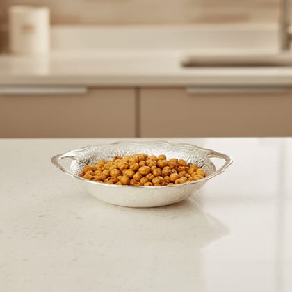 Brass Lion Bowl With Silver Finish (BMAS203)
