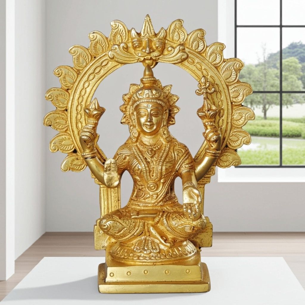 Brass Showpiece Laxmi Ji God Idol Statue (BSMAS1037 L)