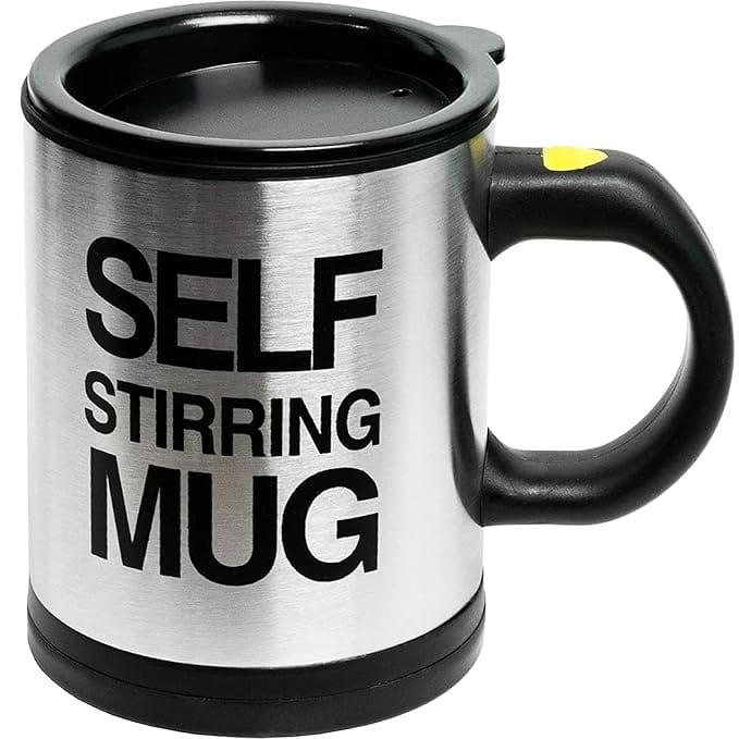Self Stirring Coffee Mug Cup -Funny Electric Stainless Steel Automatic Self Mixing&Spinning Home Office Travel Mixer Cup Best Cute Christmas Birthday Gift Idea for Men Women Kids