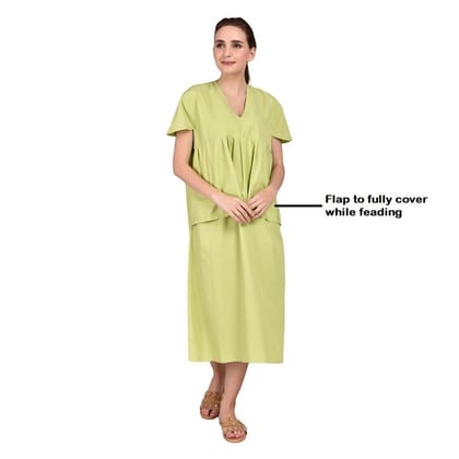 Multicolor Half Sleeves Feeding Maternity Gown Multicolor Half Sleeves Feeding Maternity Gown