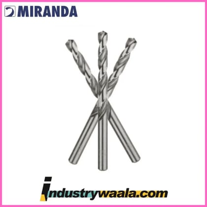 Miranda 34 DG, 2.82 MM Standard Jobber Series M2 HSS Paraller Shank Drills Quantity - 10 Pcs Miranda 34 DG, 2.82 MM Standard Jobber Series M2 HSS Paraller Shank Drills Quantity - 10 Pcs