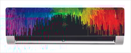 DreamKraft Decorative Multicolor Taxture with Dark Background AC Sticker (Multicolor PVC Vinyl, 30cm X 91cm)