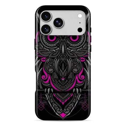 WrapCart Classic Owl Pink Armour Mobile Case | Double Layer Shockproof