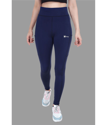 IDASS - Lycra Slim Fit Blue Women's Tights ( Pack of 1 )