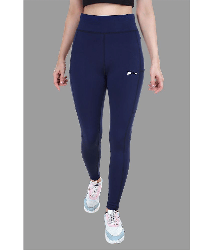 IDASS - Lycra Slim Fit Blue Women's Tights ( Pack of 1 )
