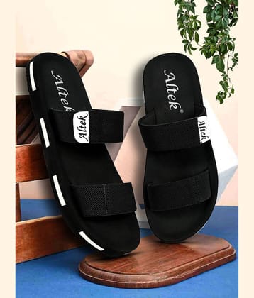 Altek Black Men's Massage Flip Flop