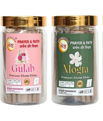 SHRESHTHA Incense Dhoop Sticks Mogra,Rose 400 gm ( Pack of 2 )
