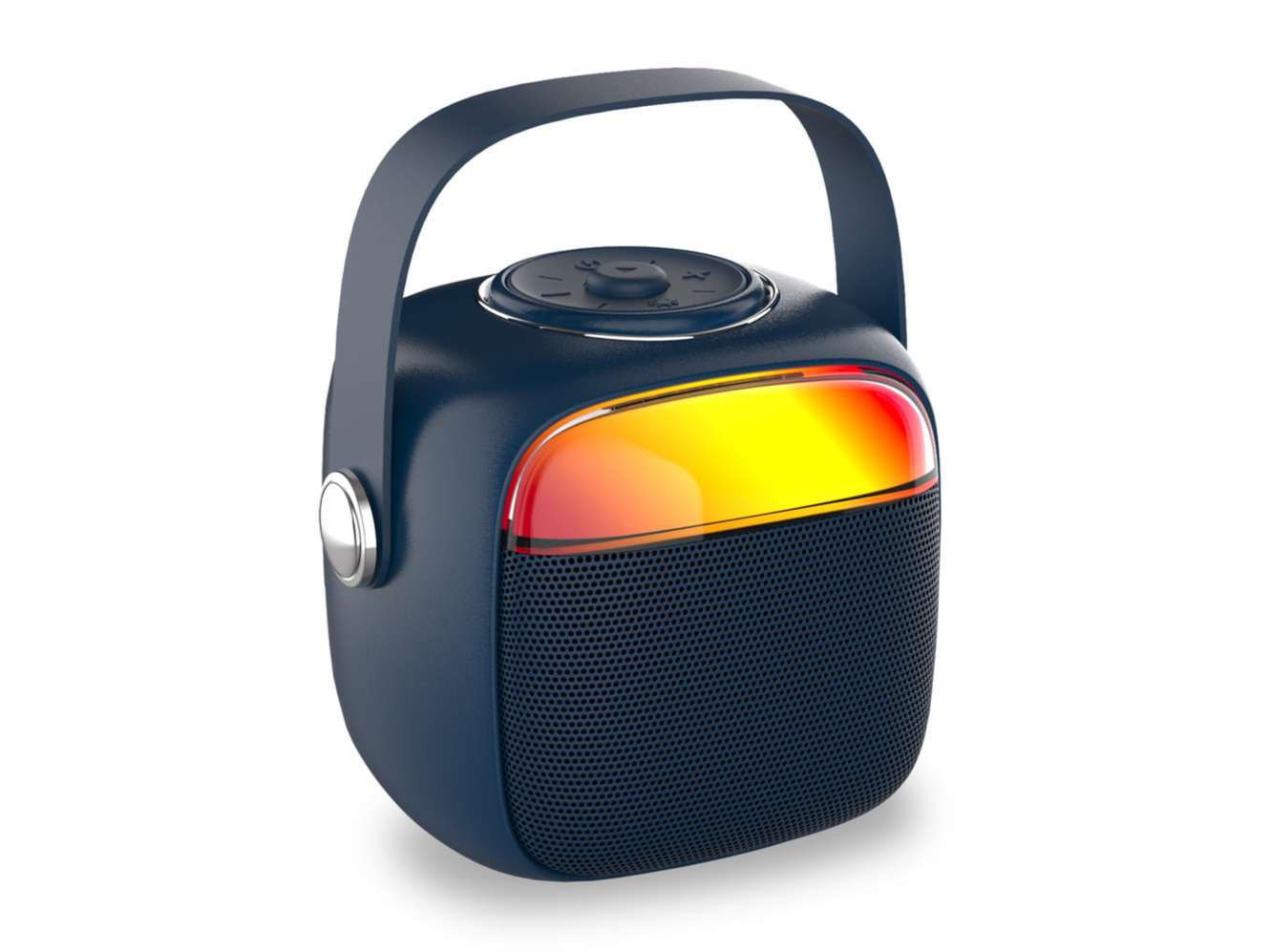 Pebble Flare 5W Portable Bluetooth Speaker with Deep Bass, RGB Lights| Bluetooth 5.3, TWS Connectivity, 4H Playtime - Blue