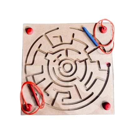 Zuvoy Magnetic Maze - Wooden Montessori Puzzle Game for Kids | Magnetic Pen Maze for Logical Thinking, Hand-Eye Coordination & Fine Motor Skills | Educational Toy for Ages 3+