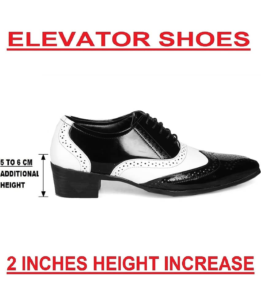 BXXY Height Increasing Brogue Black Men's Lifestyle Shoes