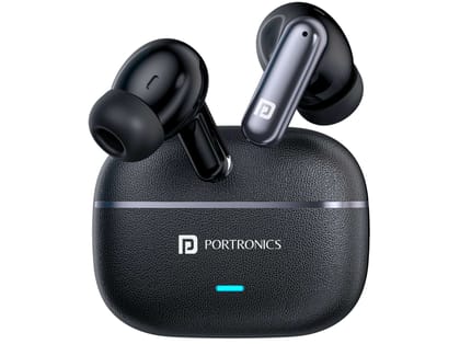 Portronics Twins One Plus Upto 30 Hour Playtime, Game & Music Mode, Bluetooth Version 6, Type C Fast Charging - Black Portronics Twins One Plus Upto 30 Hour Playtime, Game & Music Mode, Bluetooth Version 6, Type C Fast Charging - Black