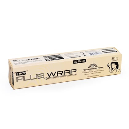 TDS PLUS WRAP 30 Meter Organic Baking and Cooking Parchment Paper Pack 1 | Kitchen Butter Paper | Parchment Paper ROLL for Daily Food Packaging