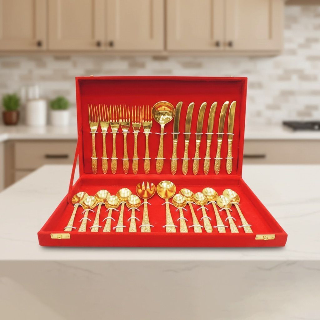 Brass Showpiece Cutlery Set (BMAS274)