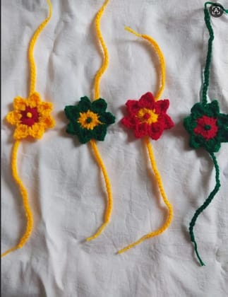 Crochet Rakhi Pack Of 1 Random Color