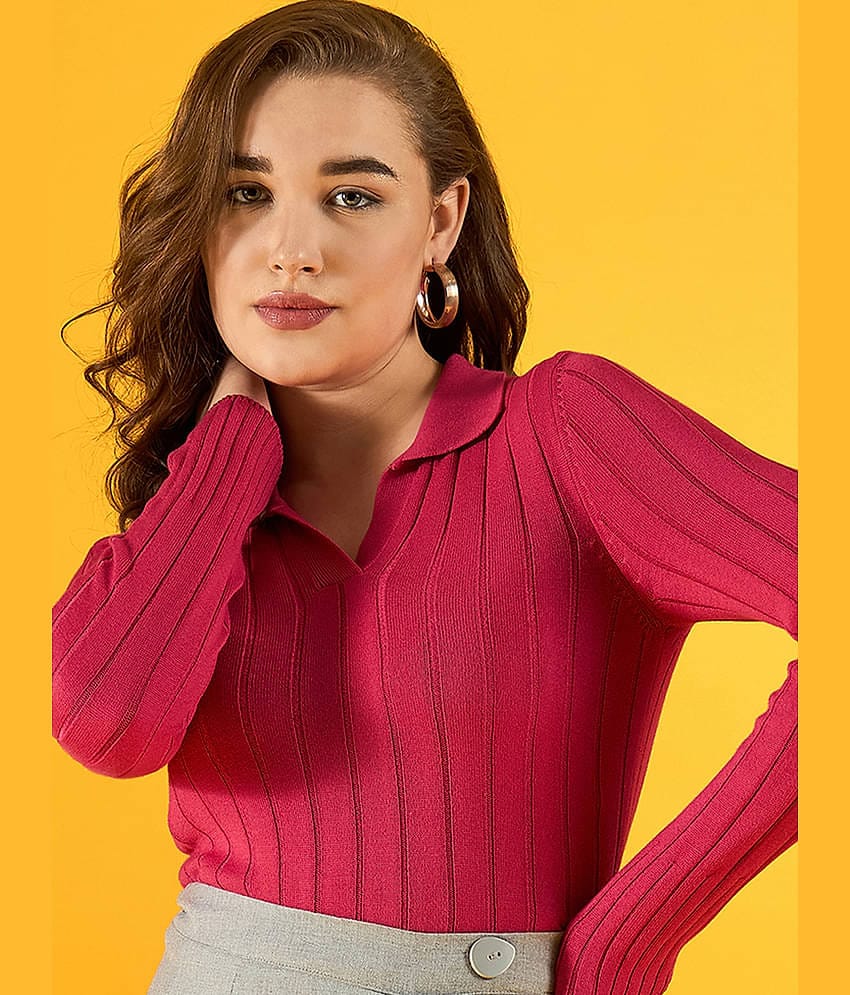 98 Degree North Cotton Regular Collar Women's Pullovers - Pink (Pack of 1)