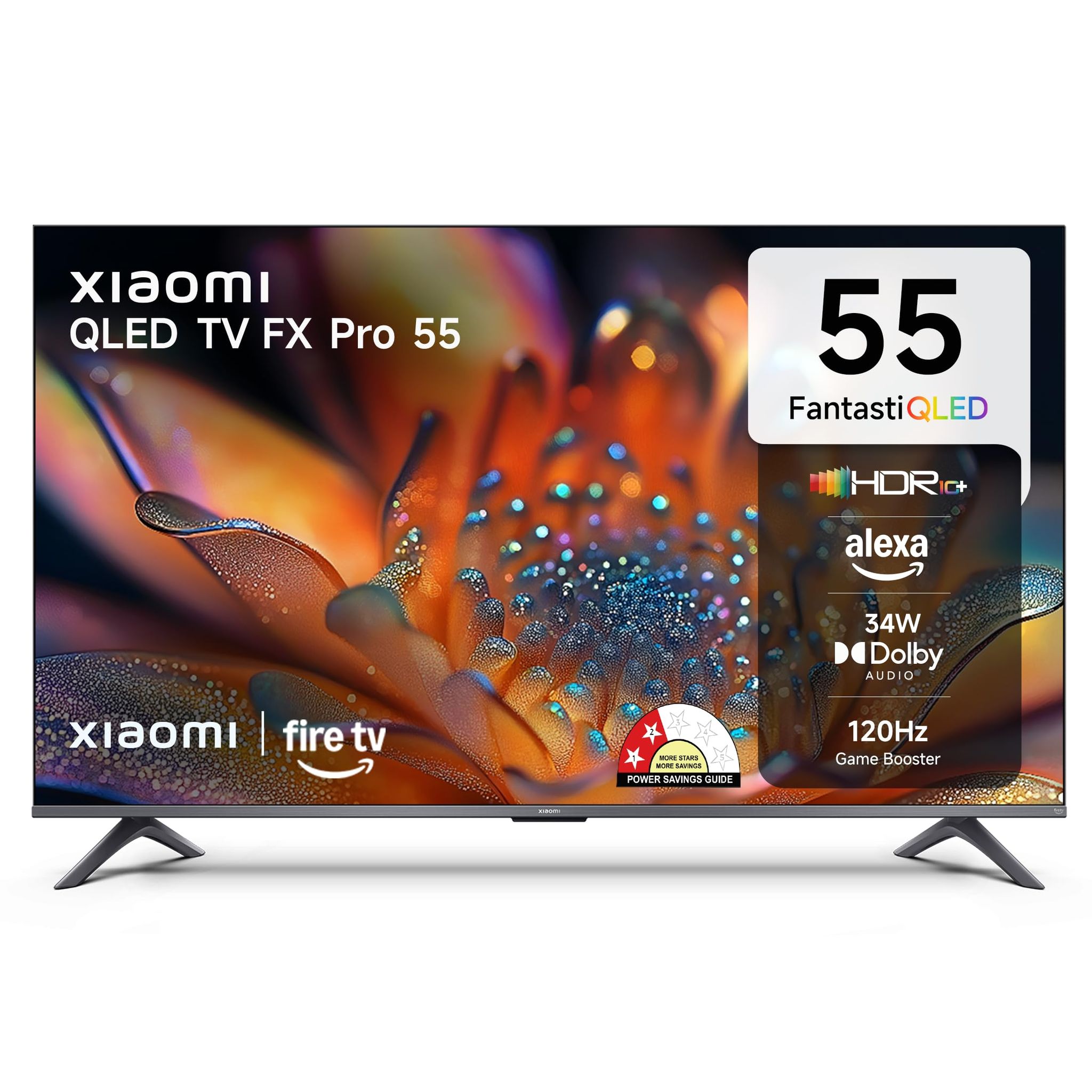 Xiaomi 138 cm (55 inch) FX Pro QLED Ultra HD 4K Smart Fire TV L55MB-FPIN Xiaomi 138 cm (55 inch) FX Pro QLED Ultra HD 4K Smart Fire TV L55MB-FPIN - black / 55 inches