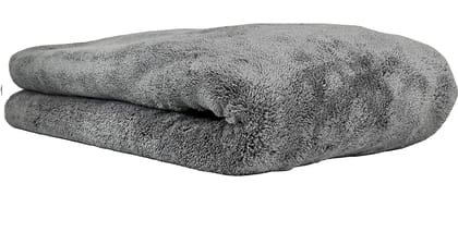 Auto Hub Heavy Microfiber Cloth for Car Cleaning and Detailing, Double Sided, Extra Thick Plush Microfiber Towel Lint-Free, 800 GSM (Size 40cm x 40cm)/Pack of 1, Color:- Grey