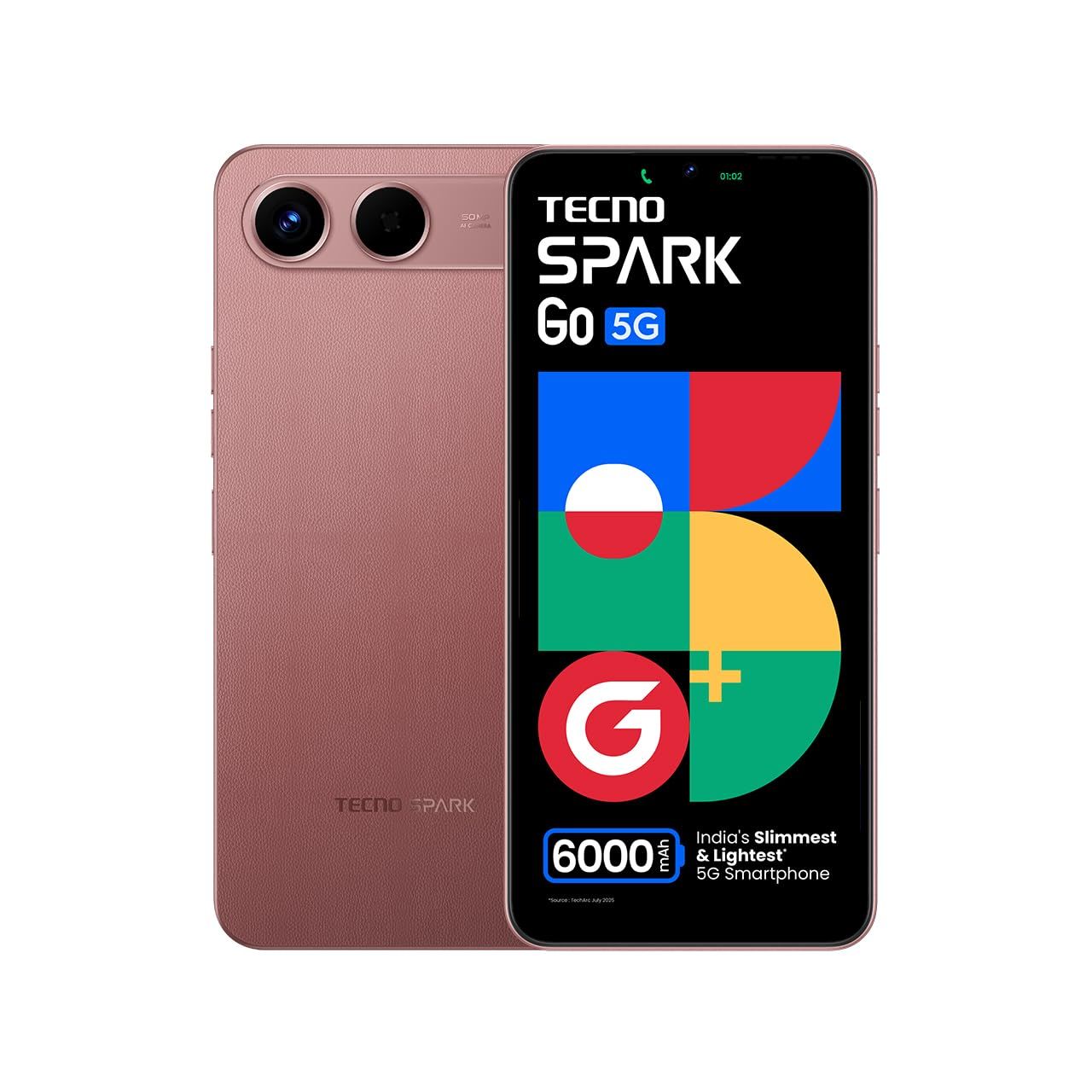 Tecno Spark GO 5G (Bikaner Red, 4GB+128GB) | Slimmest Smartphone with 6000mAh Battery | Ella AI with Indian Languages Support* | IP64 Dust and Water Resistant Tecno Spark GO 5G (Bikaner Red, 4GB+128GB) | Slimmest Smartphone with 6000mAh Battery | Ella AI