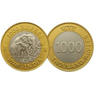 1000 Rupee Elephant India Fantasy Rare 2025 Collectible Coin