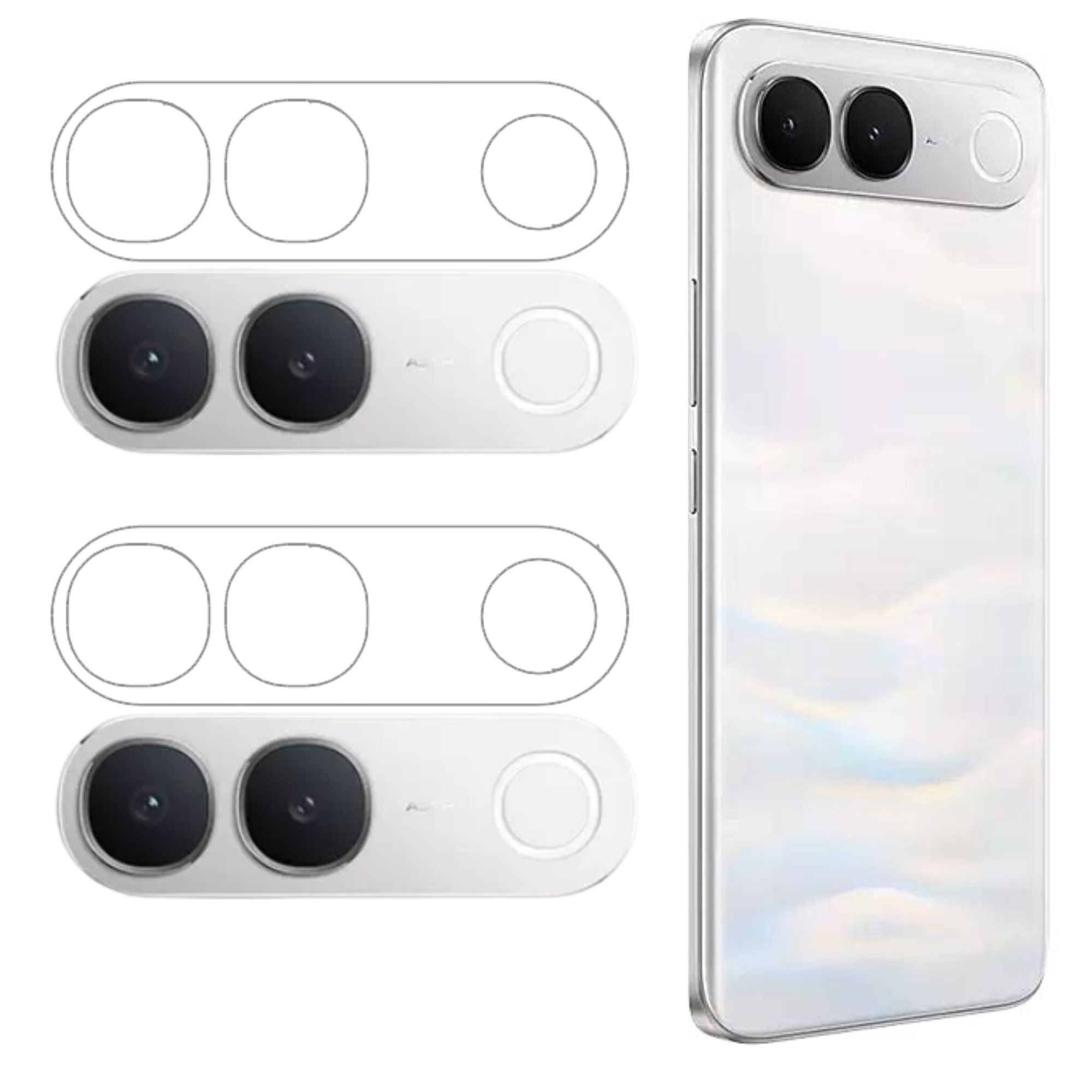ISAAK Back Camera Lens Protector compatible for Vivo S2 (Pack of 2)