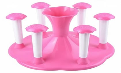 Dark Wolf Pink Plastic Glass Stand Space Saving Cup Holder for Kitchen