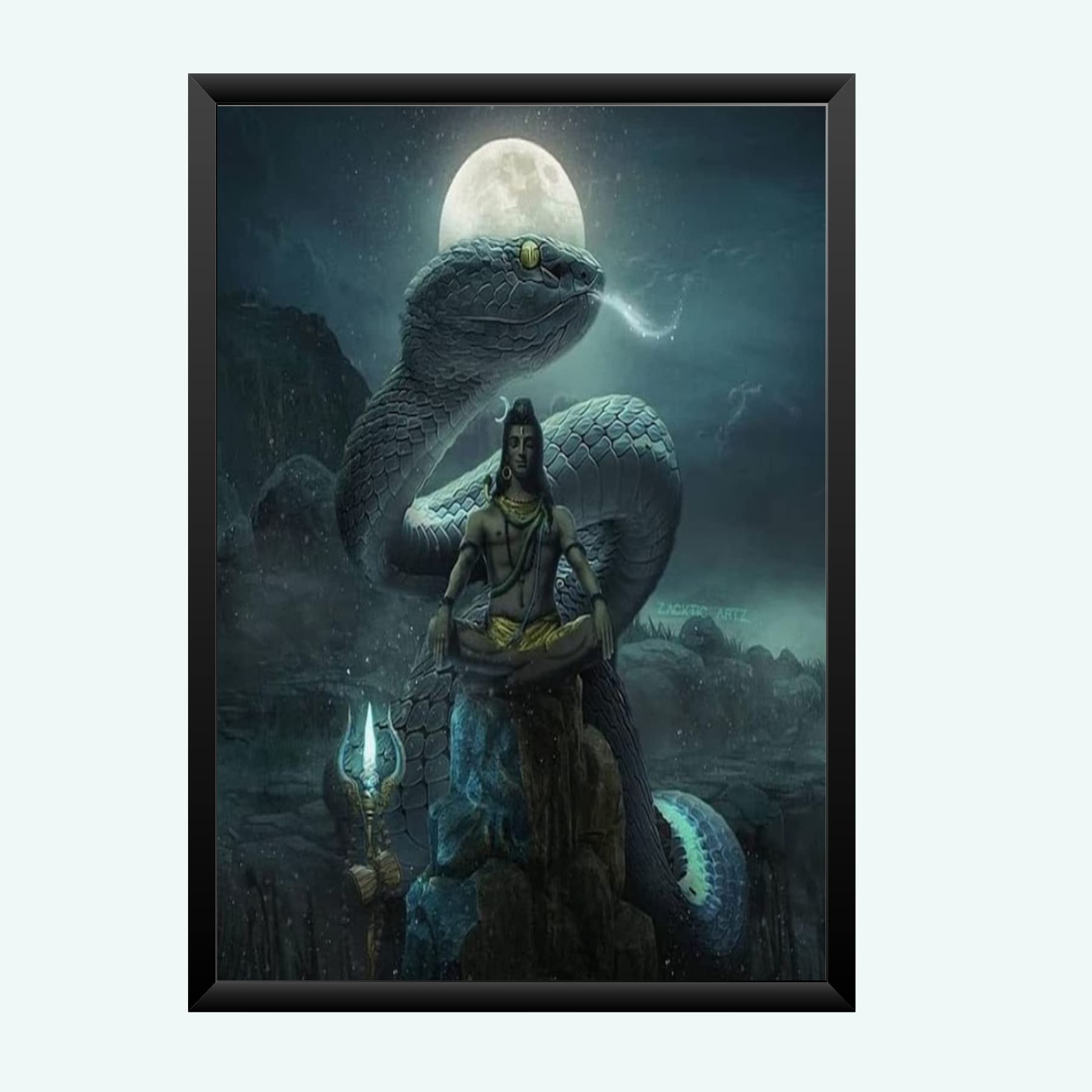 NOKKES Bhagwan Shiv Ji Wall Photo Frame For Puja And Wall Decoration Wall Photo Frame Size 8X12 Inch4