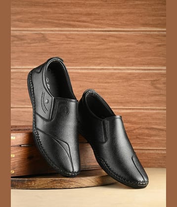 Rising Wolf 1082-Black Black Men's Slip-on Shoes