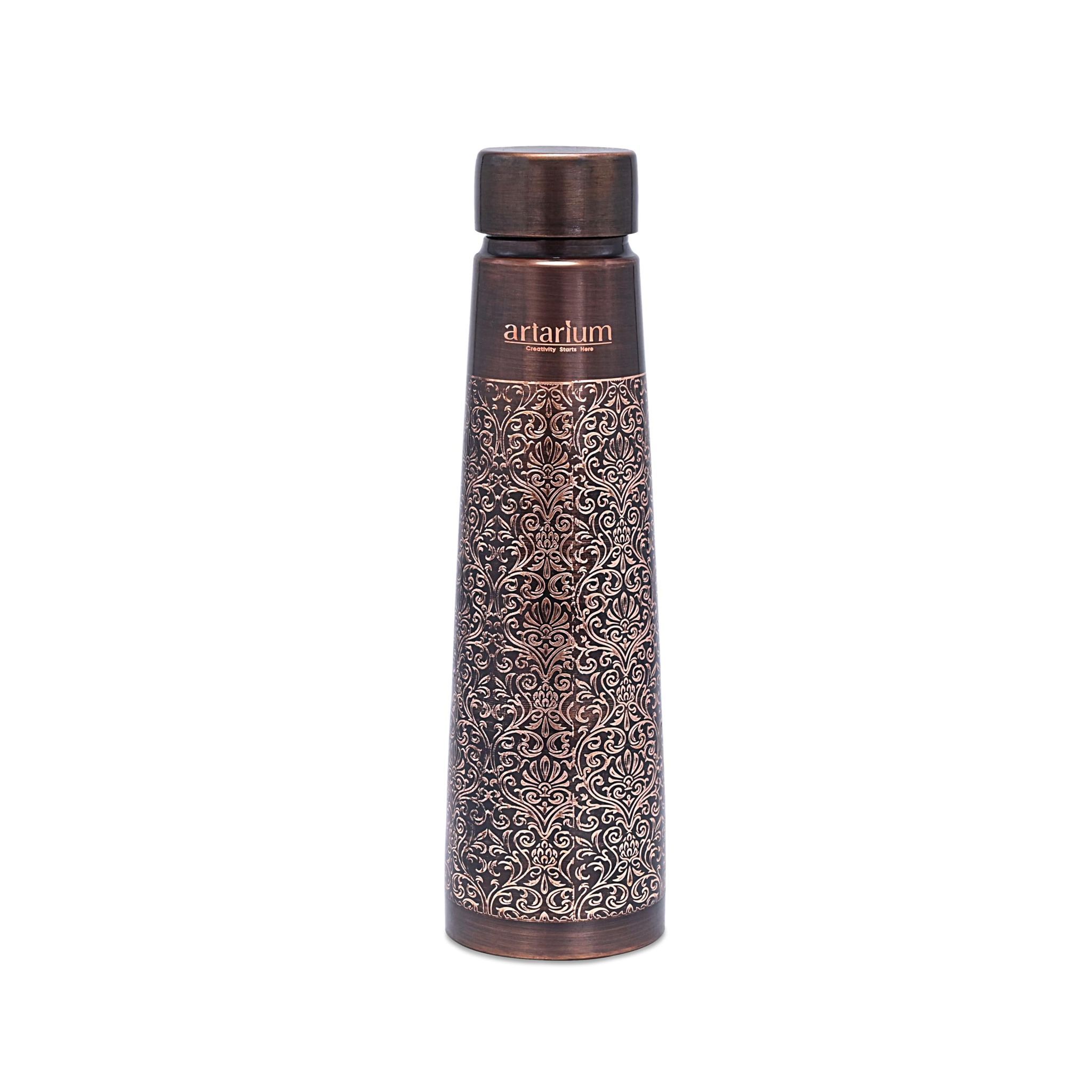Artarium Copper Sipper Bottle 100% Pure Copper Water Bottle 1 Litre Leak Proof Protection Durable & Rust Proof Copper Bottle With Added Health Benefits