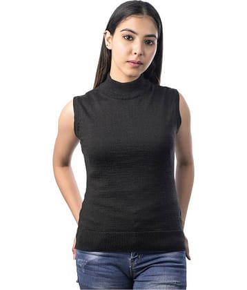 Ogarti Acrylic Black Buttoned Cardigans