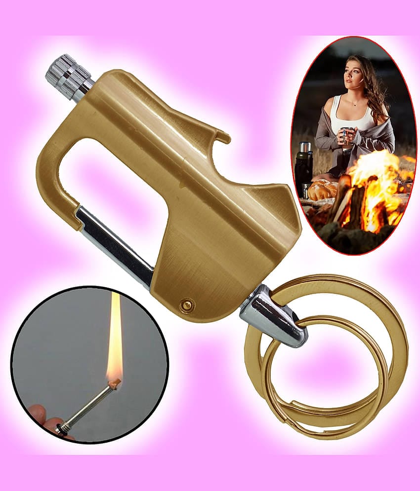 JMALL Gold Stainless Steel Cigarette Lighter ( Pack of 1 )