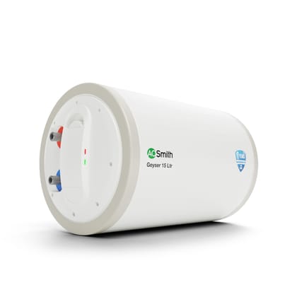 AO Smith HAS-X1-015-LHS Storage 15 Litre Horizontal Water Heater (Geyser) Rust-proof outer Body | Compact Size | Fits under false ceilings | Suitable- High-rise Buildings | BEE Rating 4 Star AO Smith HAS-X1-015-LHS Storage 15 Litre Horizontal Water Heate