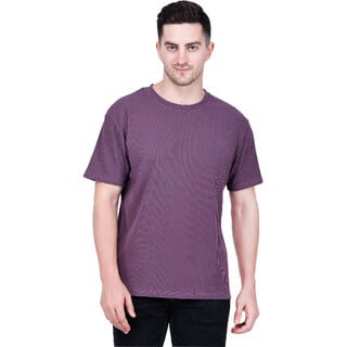 Life Dream Mens Purple Digital Print 100% Cotton Round Neck T-Shirt