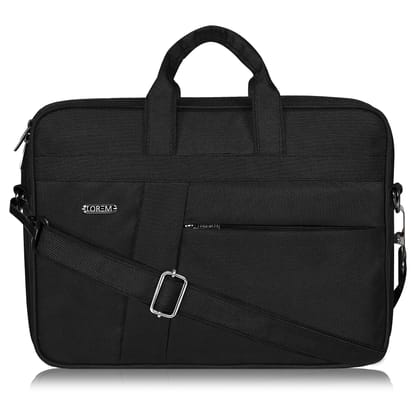 LOREM Black Color Linen fabric 10L Laptop Messenger Bag For Men & Women New BG78