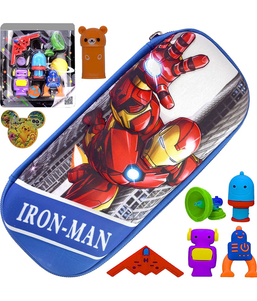 Eraser + Pencil  Sharpeners + Pencil Box Pouch Cases