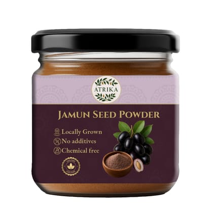 Atrika Jamun Seed Powder 225g | Jamun Guthli Powder for Sugar Control & Digestion | Pure Jamun Gutli Churna Atrika Jamun Seed Powder 225g | Jamun Guthli Powder for Sugar Control & Digestion | Pure Jamun Gutli Churna