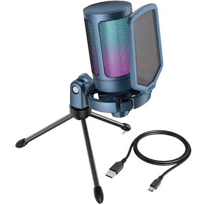 (Refurbished) Fifine Ampligame - A6V USB Gaming Microphone (Blue)