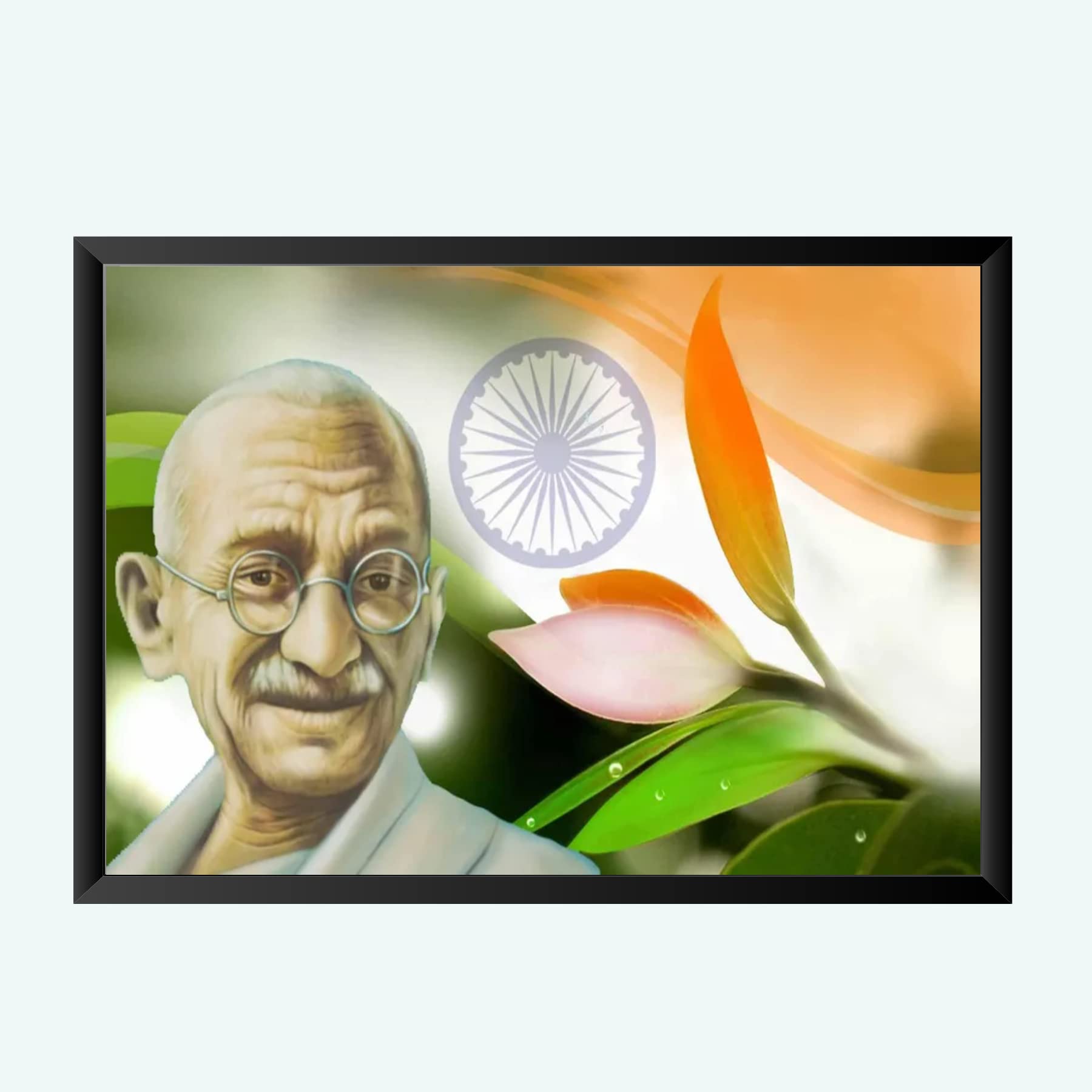 NOKKES Gandhi ji Wall Photo Frame For And Wall Decoration Wall Photo Frame Size 8X12 Inch_1